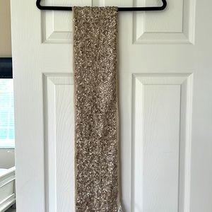 Brand new with tags NWT Chicos sequin skinny scarf champagne